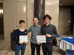 Léa Kaufmann and Carl Munoz won prizes for best presentations during the Simon-Pierre-Noël Scientific Day